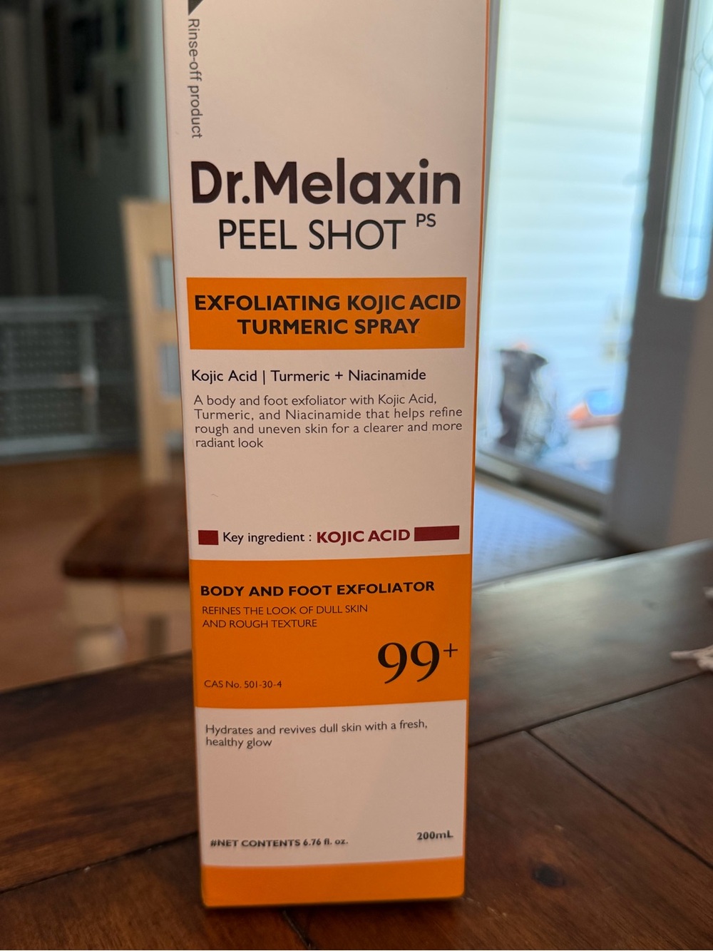 Peel Shot Exfoliating Kojic Acid Turmeric Spray - Orange/White